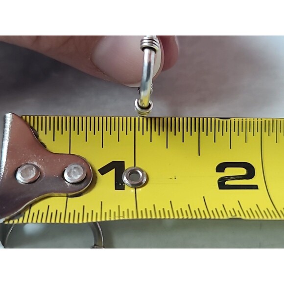 925 Sterling Silver Hoop Pierced Earrings Vintage - Picture 9 of 10